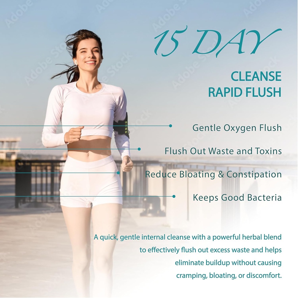 15 Day Cleanse Gut Support, Advanced Gentle Daily Colon Gut Cleanse Detox for Women & Men with Senna, Cascara Sagrada, Psyllium Husk and Probiotic, 15 Capsules 4