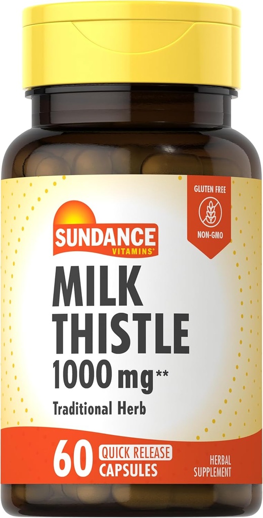 Sundance Milk Thistle 1000mg | 60 Quick Release Capsules | Traditional Herbal Supplement | Non-GMO and Gluten Free Formula 2