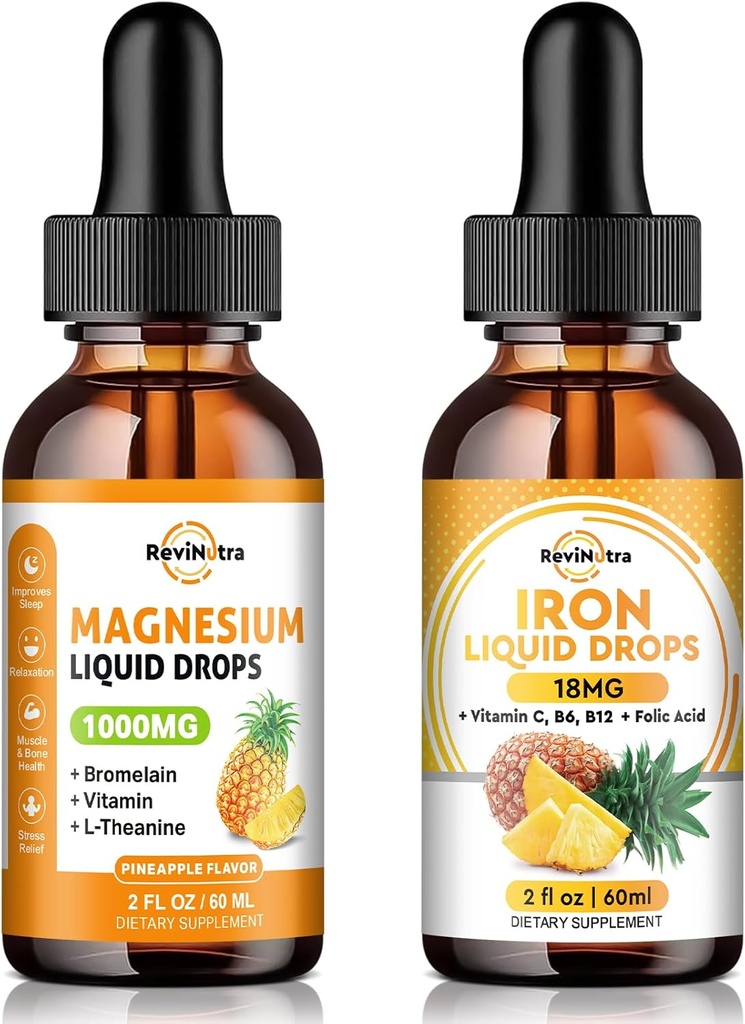 Liquid Magnesium & Iron Supplement Pineapple Flavor 2