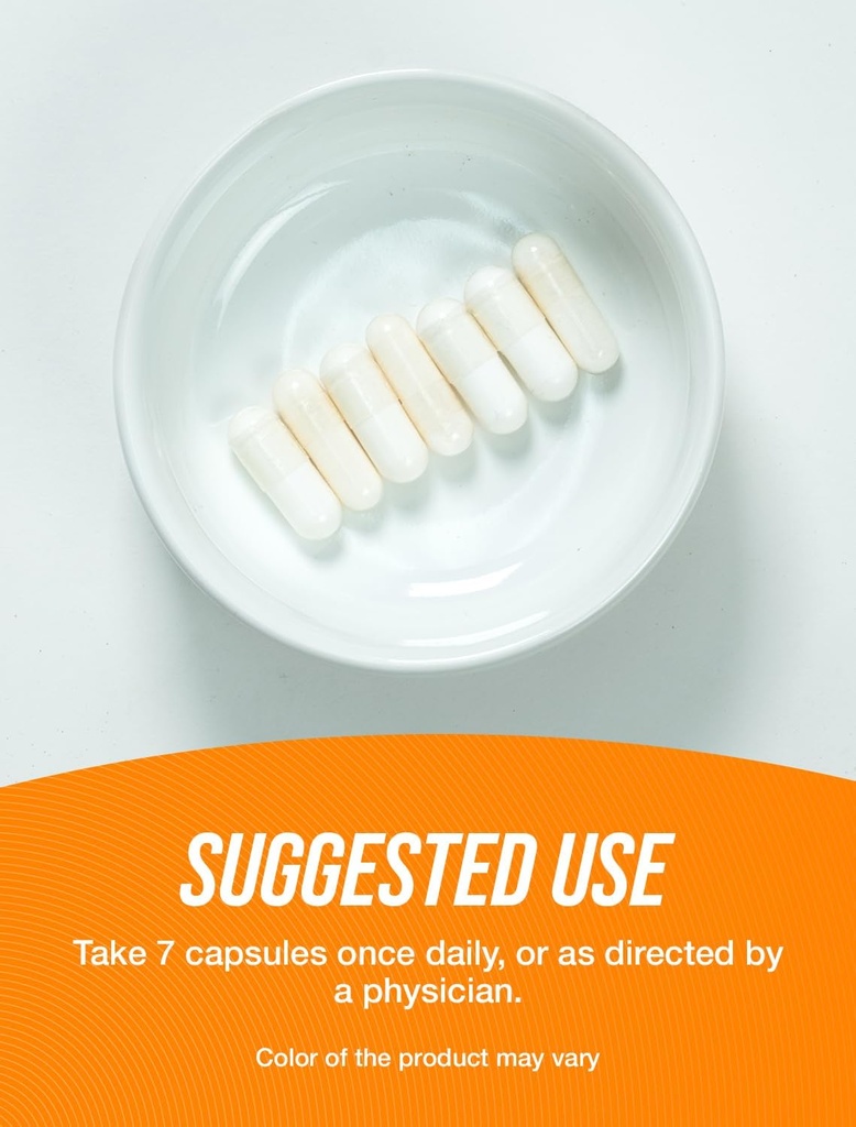 BulkSupplements.com D-Ribose Capsules - Ribose Supplement, for Energy Support - Gluten Free, 7 Capsules per Serving (5000mg), 210 Count (Pack of 1) 5