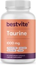 BESTVITE Taurine 1000mg (120 Vegetarian Capsules) - No Stearates - No Fillers - No Flow Agents - Vegan - Non GMO - Gluten Free 2