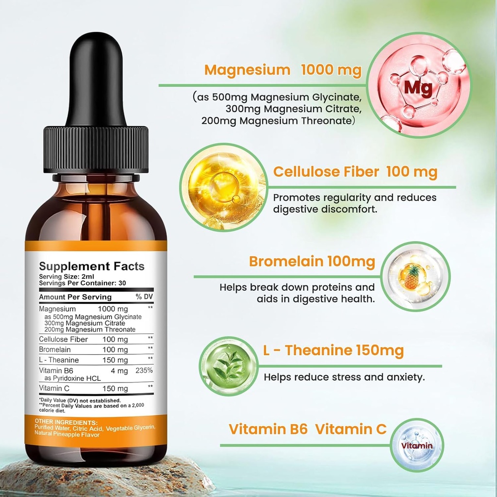 Liquid Magnesium & Iron Supplement Pineapple Flavor 3