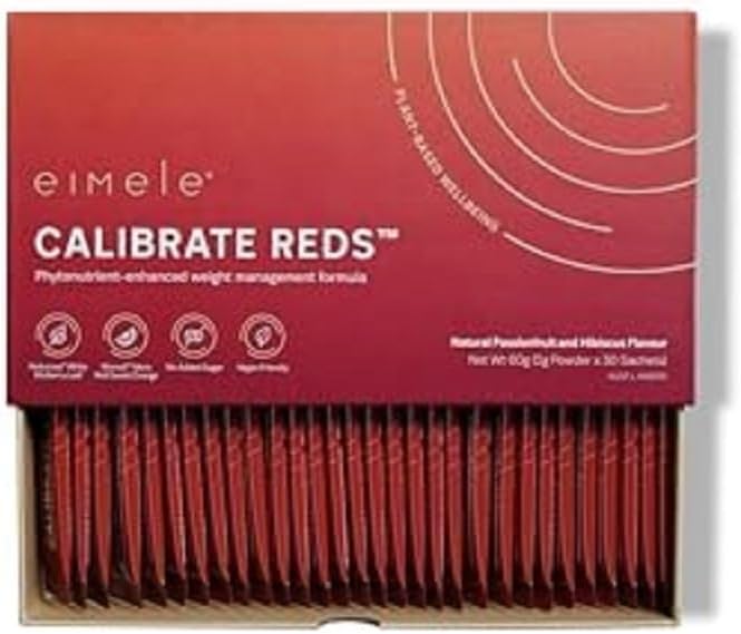 eimele Calibrate Reds | Natural Weight Control Formula for Women & Men | Reduce Cravings | Healthy Weight Support | Vegan | 30 Sachets (2g Powder ea) 2