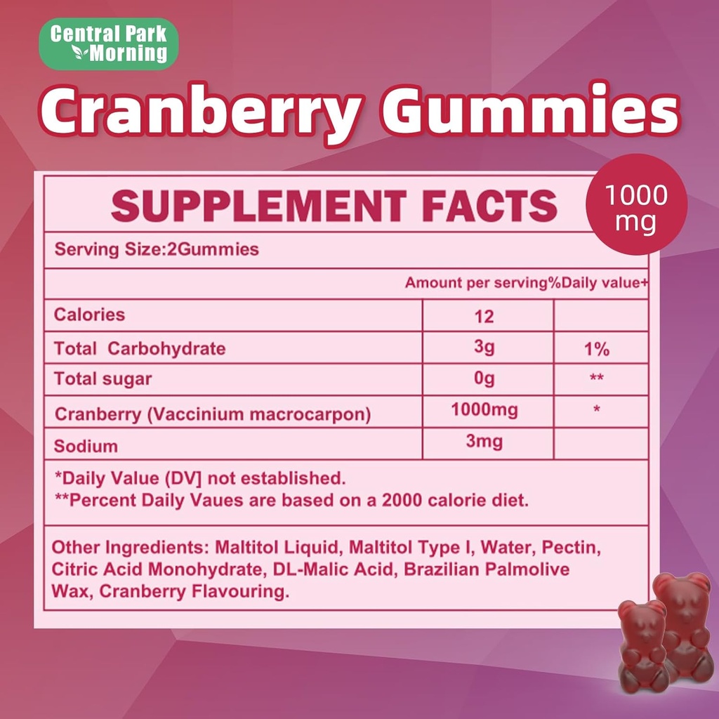 Cranberry Gummies for Urinary Tract Health 3