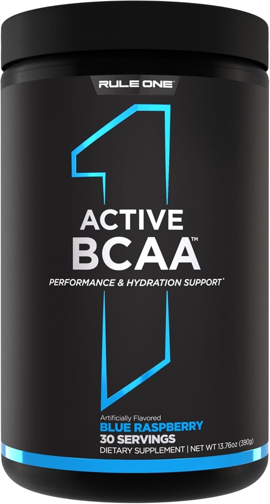 Rule 1 Active BCAA - Performance, Hydration, and Recovery Support with 5g BCAAs + Electrolytes, L-Glutamine, and Citrulline (30 Servings, Blue Raspberry) 2