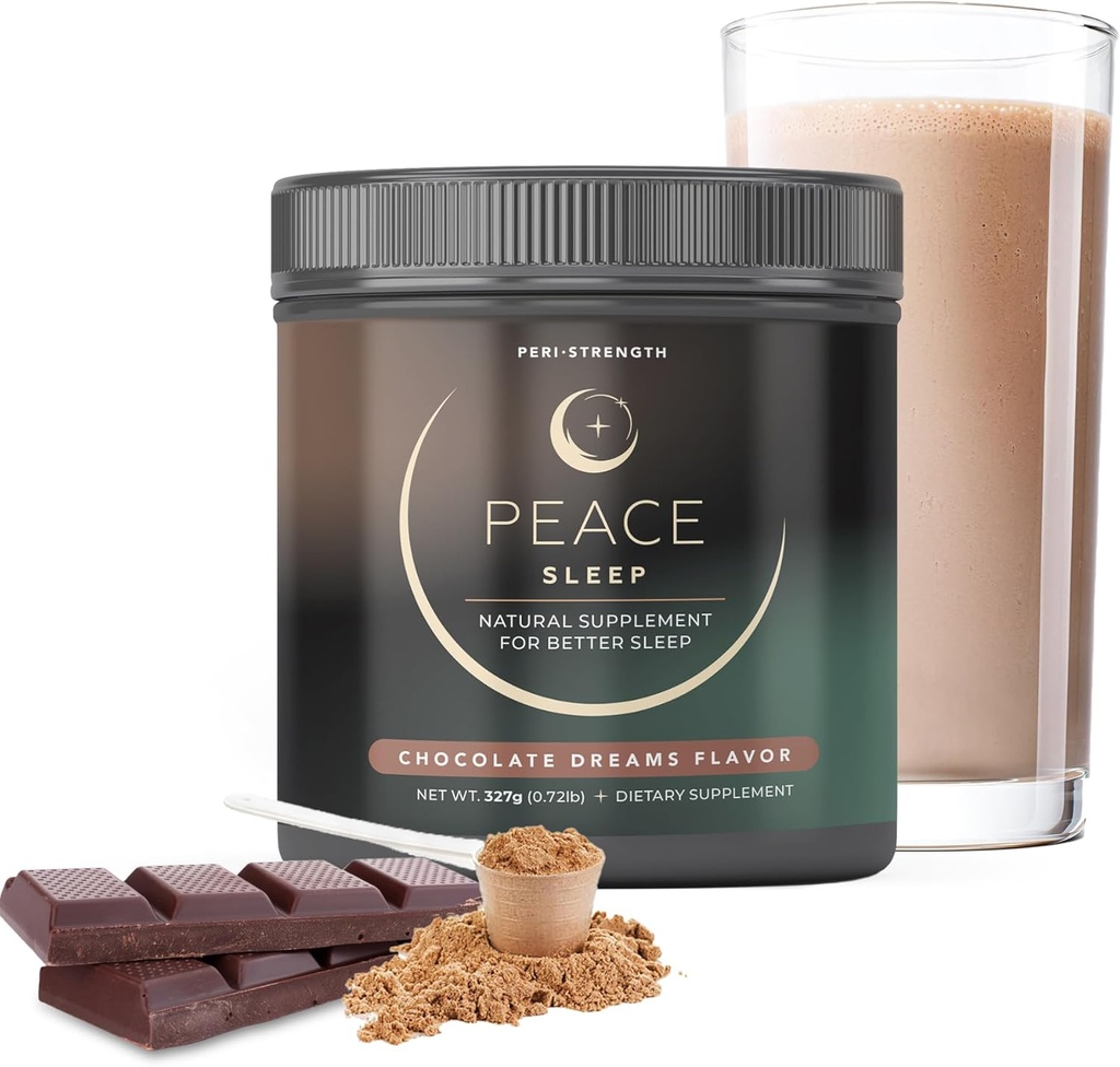Peace Sleep - Sleep and Recovery Chocolate Powder Drink Mix - Sleep Aid Supplement with GABA, L-Tryptophan, L-Theanine, Glycine - for Tranquil Sleep, Restful Nights, Productive Days - Gluten Free 2