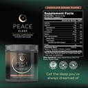 Peace Sleep - Sleep and Recovery Chocolate Powder Drink Mix - Sleep Aid Supplement with GABA, L-Tryptophan, L-Theanine, Glycine - for Tranquil Sleep, Restful Nights, Productive Days - Gluten Free 3