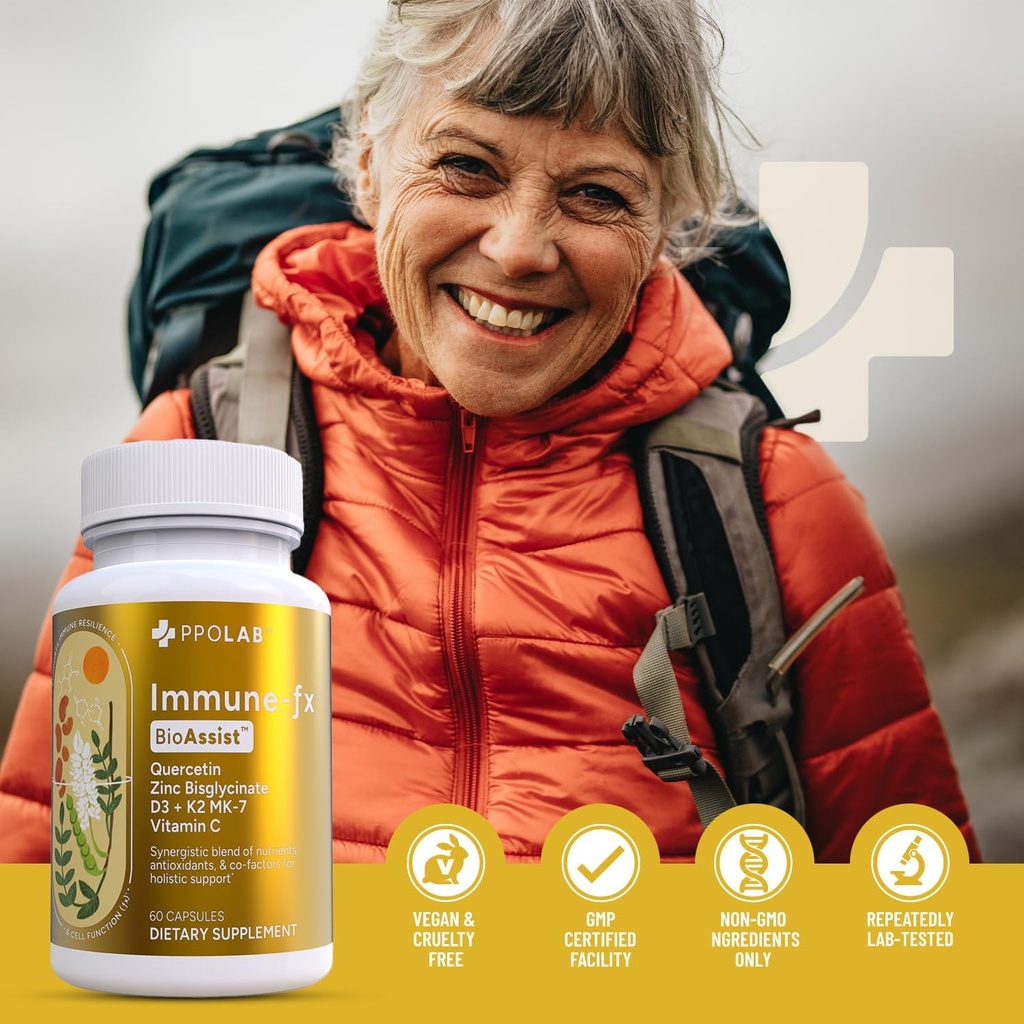 BioAssist® Brain-fx Nootropic Energizing Mind Memory Focus Brain Support, and Immune-fx, Immune Support Supplement, Pulmonary Lung Supplement, Clean Certified®, Non-GMO 6