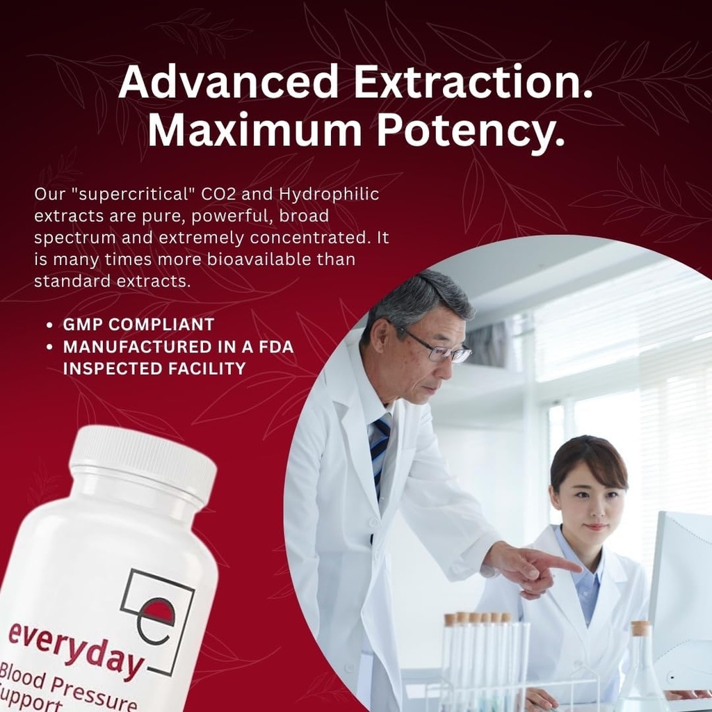 Everyday Blood Pressure Support and Hypertension Supplement - Hawthorn Berry, Arjuna, Magnesium, and Rauwolfia for Heart Health, Circulation, and Cholesterol Support (30 Day Supply, 60 Capsules) 6