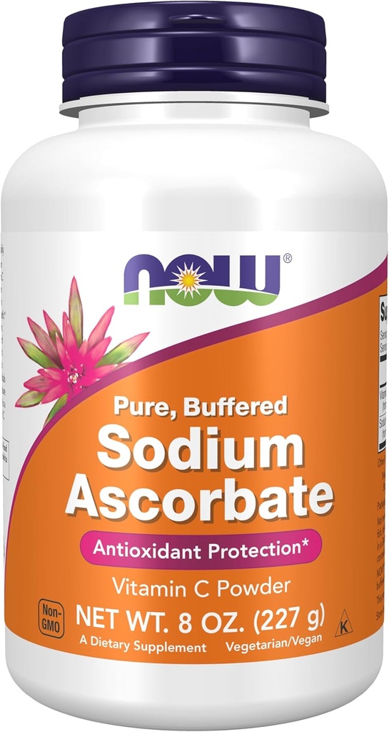 NOW Supplements, Sodium Ascorbate Powder, Buffered, Antioxidant Protection*, 8-Ounce 2
