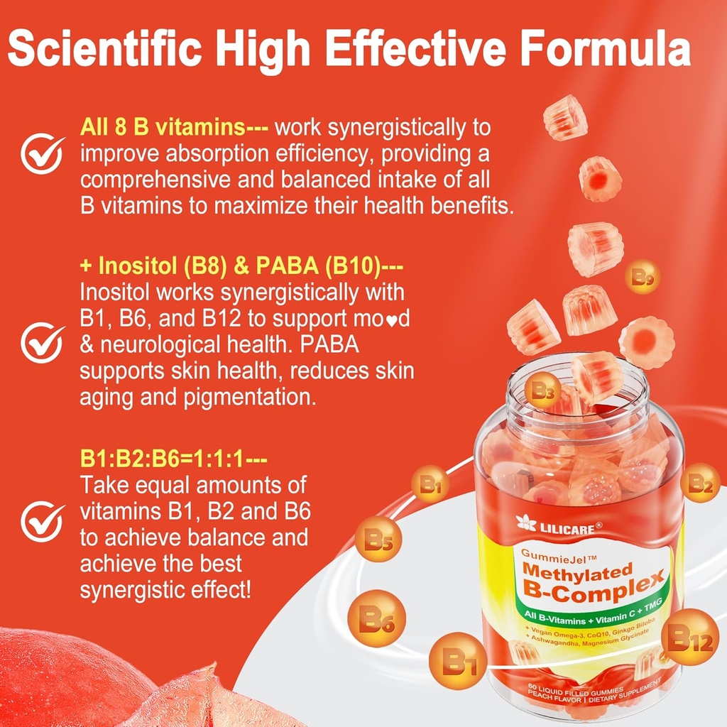 Vitamin B Complex Filled Gummies+Vitamin B1 Gummies 6