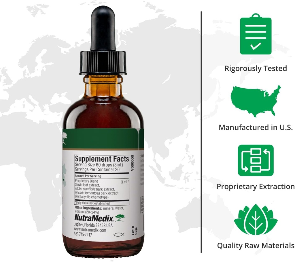 Nutramedix Nutra BRL - Liquid Herbal Supplement for Gut Health & Immune Support - Samento & Banderol for Digestive Health - Immune System Booster Supplement (60mL) 3