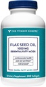 The Vitamin Shoppe Certified Organic Flax Seed Oil 1,000MG, Essential Fatty Acid That Supports Cardiovascular Health, Unrefined & Pesticide Free, Cold Pressed Flax Seed Oil (240 Softgels) 2