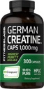 Fitness Labs German Creatine Monohydrate | 1000mg | 300 Capsules | Supplement for Women and Men | Non-GMO, Gluten Free 2