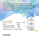 esmé menomé Omega 3 Daily Nutritional Support for perimenopause, Menopause, and postmenopause 60 Capsules 30 Day Supply Food Supplement 660mg EPA & 440mg DHA per Daily Serving 6