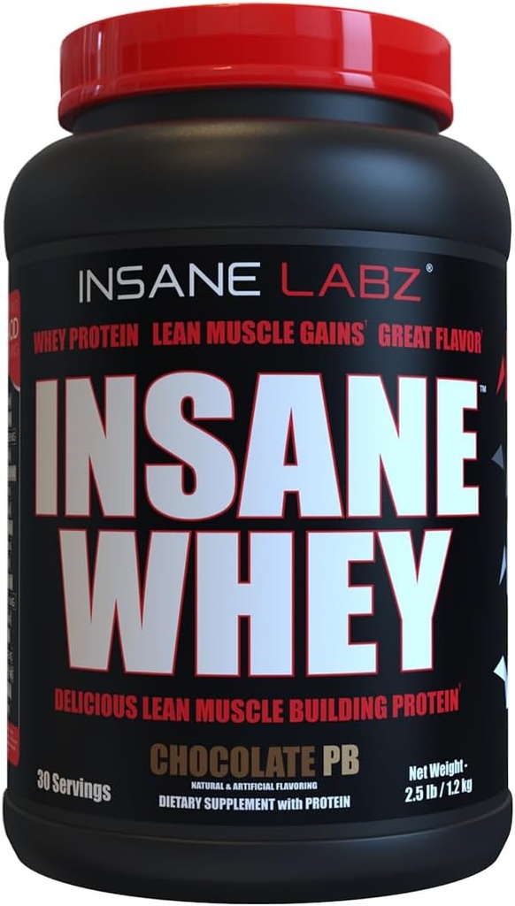Insane Labz Insane Whey,100% Muscle Building Whey Protein, Post Workout, BCAA Amino Profile, Mass Gainer, Meal Replacement, 5lbs, 60 Srvgs, (Chocolate) 6
