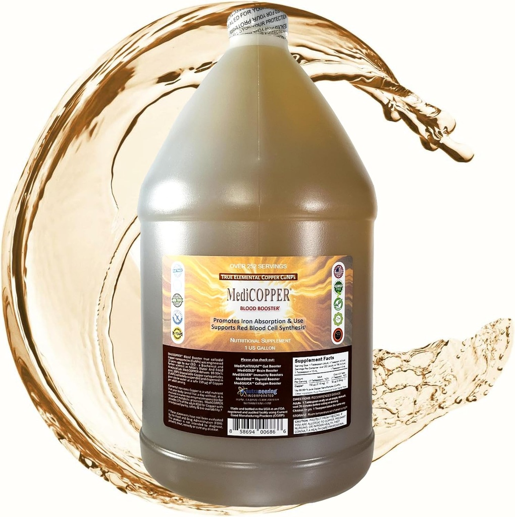 True Colloidal Copper Dietary Supplement - 1 US Gallon in Opaque BPA-Free Plastic Jug 2