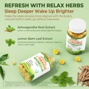 Liposomal L-Theanine 200mg Magnesium Glycinate 400mg Gummies with GABA, 5HTP, Apigenin, Vitamin B6 & D3, Ashwagandha, Lemon Balm Leaf, Melatonin Free Sleep Chewable for Relax Mood & Muscle, 2 Packs 6