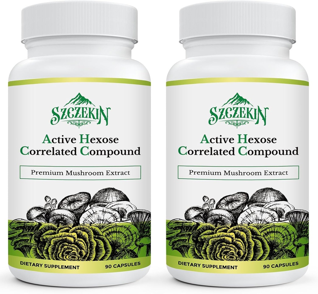 Active Hexose Correlated Compound 1500 mg Supplement, Natural 8 Mushroom Extract Supplement, Immune System, Liver Function, Natural Killer and T Cells Activity, 180 Veggie Capsules 2