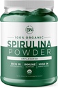 Spirulina Powder Organic 1lb -129 Servings 3.5g Serving Size - USDA Certified - RAW Nutrient Dense Over 70% Protein Per Serving - Purest Source Vegan Protein - Superfood 2