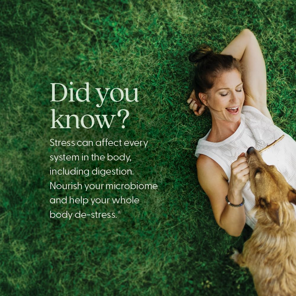 New Chapter All-Flora™ Probiotic De-Stress Formula with Clinical-Strength Ashwagandha - Dual-Action Probiotics for Digestive Health + Herbal Stress Relief Supplement*, 30 ct 6