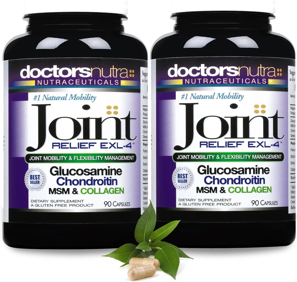 Joint Support Supplement Glucosamine, Chondroitin, Turmeric, MSM, and Collagen 90 Capsules 6