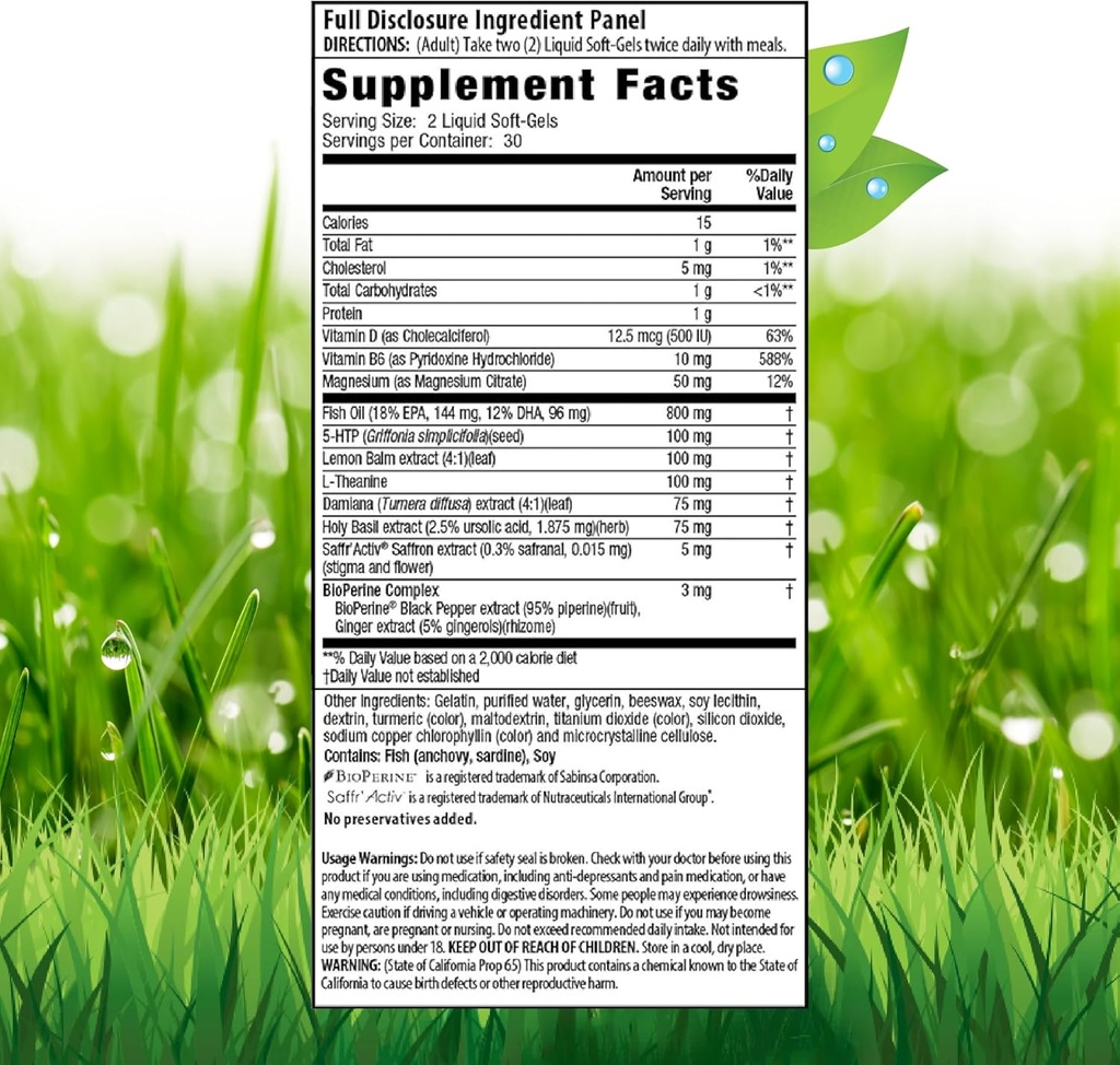 Irwin Naturals Double Potency 5-HTP Extra - 60 Liquid Soft-Gels, Pack of 2 - for Relaxation & Serotonin Production - 60 Total Servings 3