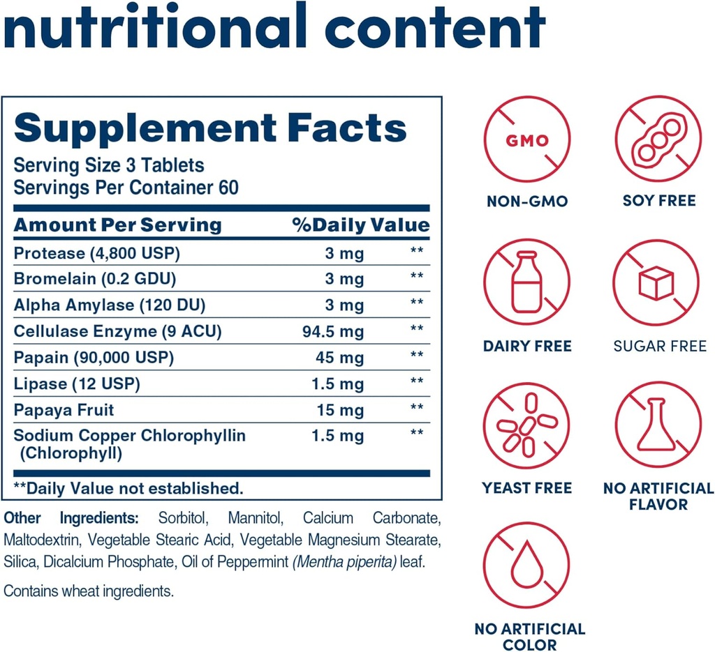 American Health Super Papaya Enzyme Plus - 180 Chewable Tablets - The After-Meal Supplement - Non-GMO - 60 Servings 3