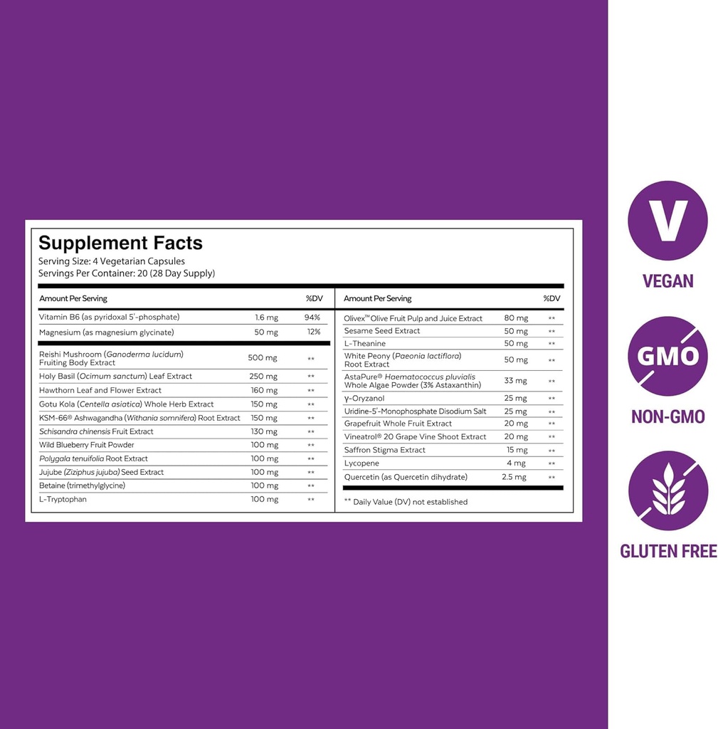 Qualia Night Sleep Aid | Non-Habit Forming | Science-Backed Supplement for Deep Refreshing Sleep | Melatonin-Free, Vegan, Non-GMO, Gluten-Free 80 Count | (1 Month Supply) 3