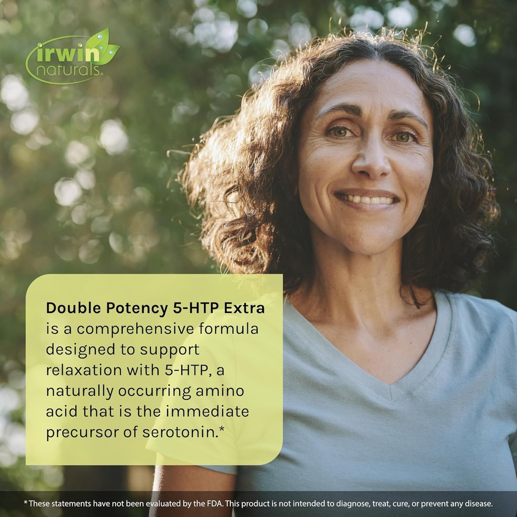 Irwin Naturals Double Potency 5-HTP Extra - 60 Liquid Soft-Gels, Pack of 2 - for Relaxation & Serotonin Production - 60 Total Servings 4