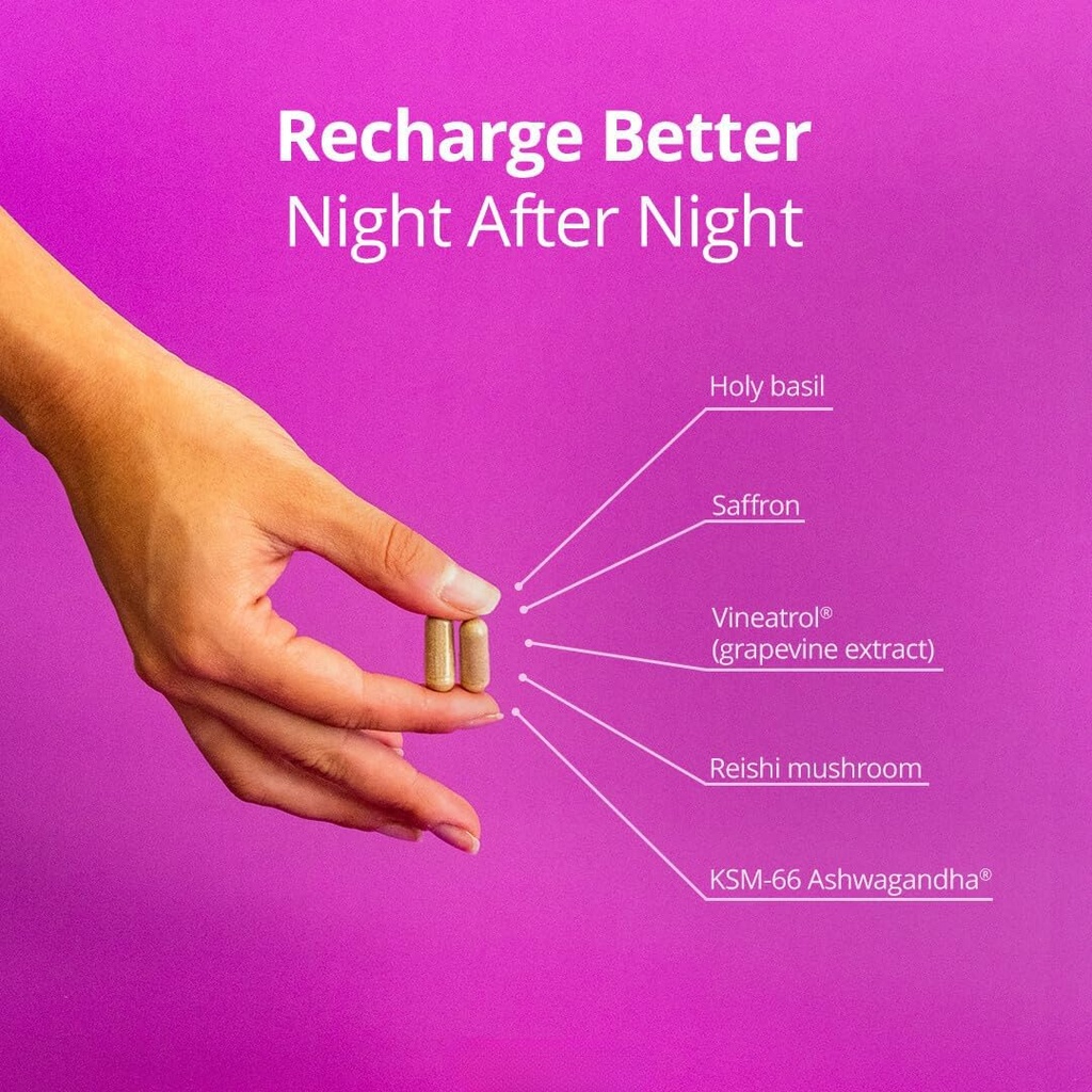 Qualia Night Sleep Aid | Non-Habit Forming | Science-Backed Supplement for Deep Refreshing Sleep | Melatonin-Free, Vegan, Non-GMO, Gluten-Free 80 Count | (1 Month Supply) 5