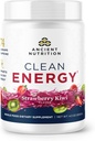 Ancient Nutrition Clean Energy Powder, Strawberry Kiwi, Supports Healthy Energy and Cognitive Health, Promotes Mental Alertness and Focus, 30 Servings 2