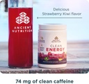 Ancient Nutrition Clean Energy Powder, Strawberry Kiwi, Supports Healthy Energy and Cognitive Health, Promotes Mental Alertness and Focus, 30 Servings 4