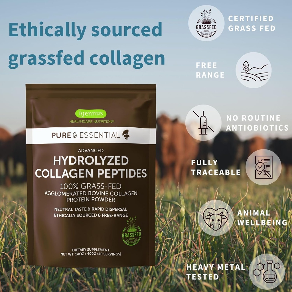 Pharmepa Restore & Advanced Hydrolyzed Collagen Peptides Bundle, 1000mg Pure EPA Omega-3 Fish Oil & 100% Grass Fed Bovine Collagen Protein Powder, by Igennus 4