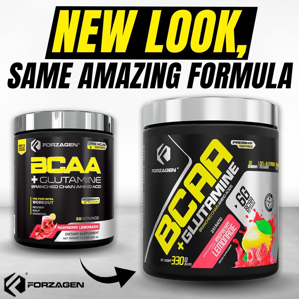 Forzagen BCAAS Amino Acids Powder with Glutamine BCAA Powder, Branched Chain Amino Acids Supplements Powder, BCAA Lean Energy Pre Workout - Post Workout Muscle Recovery Powder, 30 Servings 4