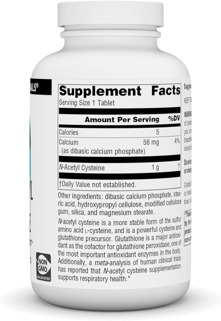 Source Naturals N-Acetyl Cysteine Antioxidant Support, Dietary Supplement That Supports Respiratory Health*, 1,000 mg - 180 Tablets 3