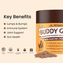 Petsmont Buddy Guard for Lumps and Bumps, Lipoma for Dogs & Cats, Patent Pending Organic 8 Mushroom Powder Blend Natural Dog Probiotic & Immune Support Chaga, Reishi, Lion's Mane, Turkey Tail Mushroom 3
