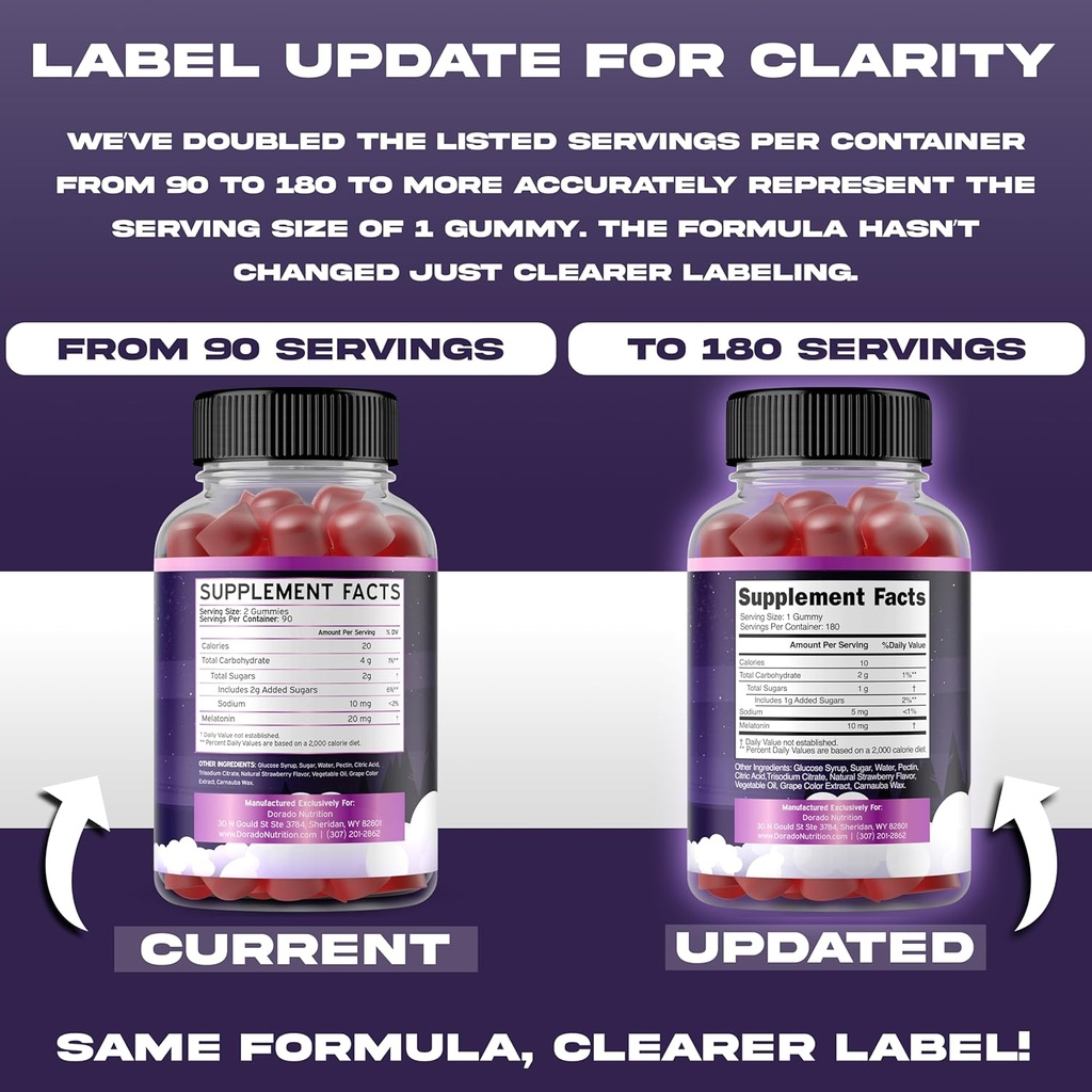 Melatonin Gummies 10mg for Adults (180 Count) - Quick Dissolve Melatonin Gummies - Gummy for Adults Contains 10mg - High Potency - Mixed Berry Flavor - Non-GMO, Vegan Supplement & Made in USA 5