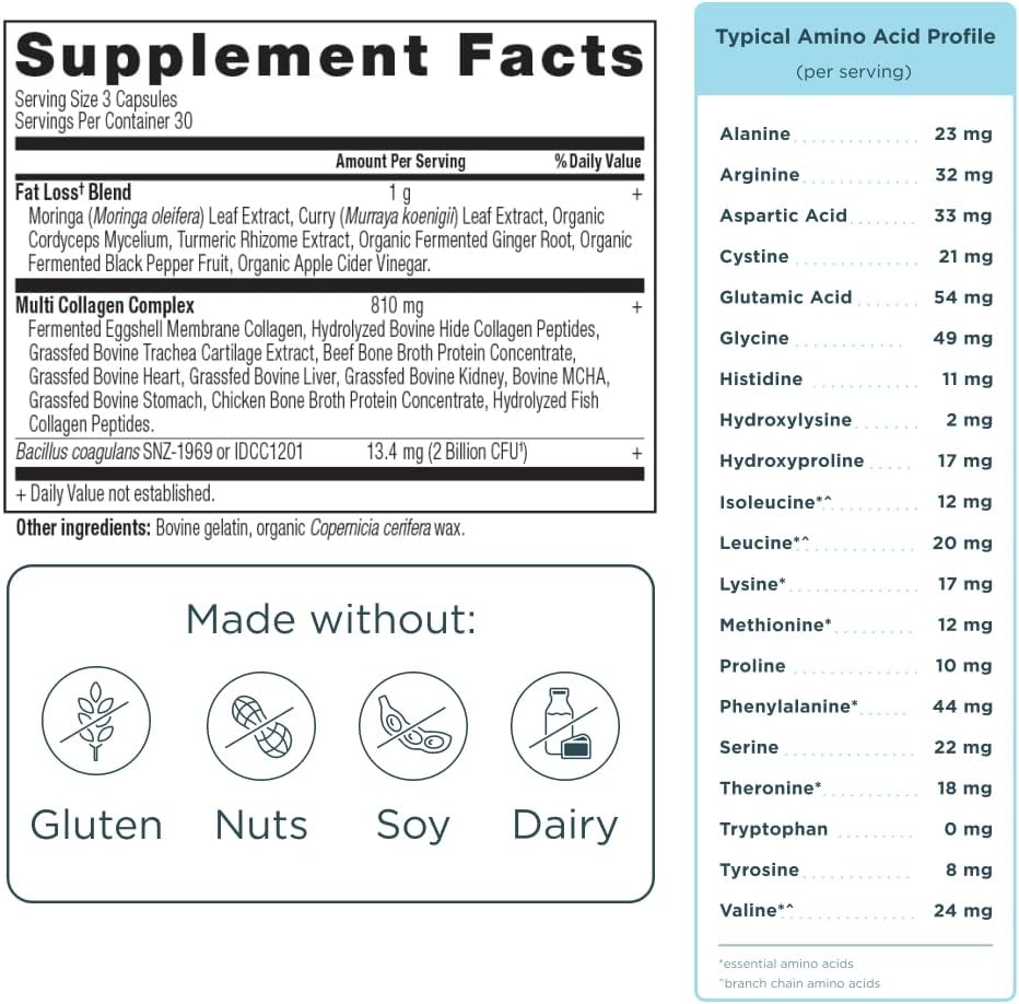 Ancient Nutrition Multi Collagen Advanced Capsules, Lean, 90 Count + Multi Collagen Protein Powder, Unflavored, 45 Servings 4