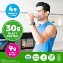 Orgain Organic 30g Vegan Plant Protein Powder, Vanilla, 9g EAAs + BCAAs, High Plant Protein, 4g Prebiotic + Fiber, 1g Sugar, Pre-Workout, Muscle Support + Recovery - 2.01lb (Packaging May Vary) 6