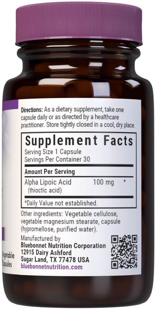 BLUEBONNET NUTRITION ALPHA LIPOIC ACID 100 mg 3