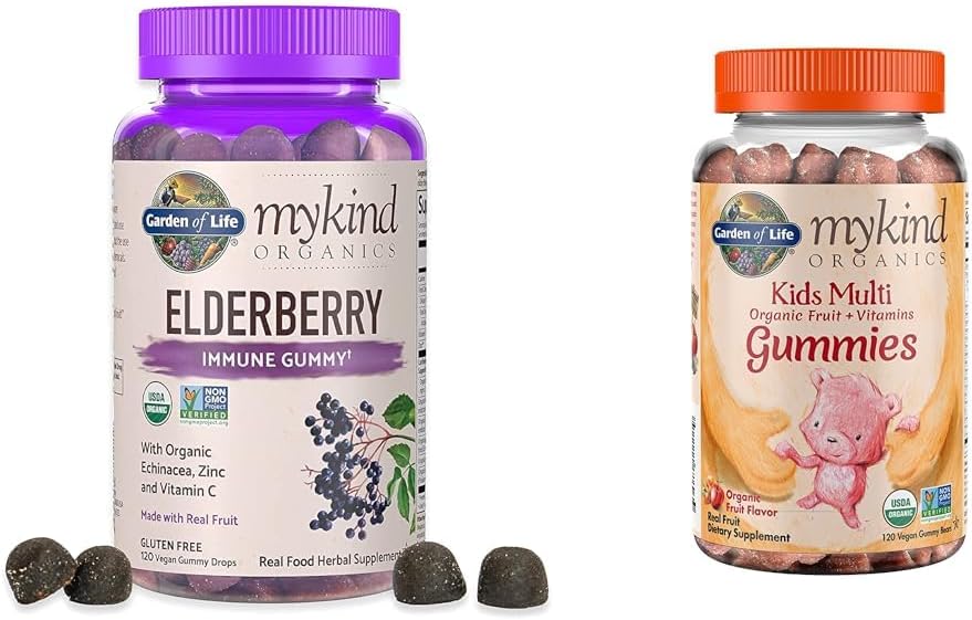 Garden of Life Organics Elderberry Gummies for Adults & Kids - Immune Support Supplement with Organic Fruit & Organics Kids Gummy Vitamins - Fruit - Certified Organic 2