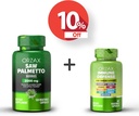 ORZAX Saw Palmetto 2000 mg 120 Vegatable Capsules and Immune Support Supplement, 9-in-1 60 Vegatables Capsules, Bundle 2