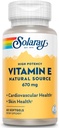 SOLARAY Vitamin E 1000 IU Softgel Capsules, 670 mg - d Alpha Tocopherol Vitamin E Supplements - Skin Health, Heart Function and Antioxidant Support - 60-Day Guarantee - 60 Servings, 60 Softgels 2