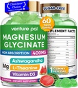 60 Day Supply Magnesium Glycinate 400mg Gummies with Ashwagandha, L-Theanine, CoQ10, Vitamin D3 & B6, Sugar Free Magnesium Gummies for Adults & Kids, Stress Relief, Sleep & Calm, Vegan, Gluten Free 6