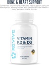 REVIVE MD Vitamin D3 & K2 - Supports Bone Health & Muscle Strength - K2 & D3 Vitamin Supplement for Women & Men Health & Brain Function 3