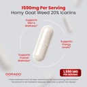 Horny Goat Weed For Men and Women - [20% Icariins Max Strength] - Stamina, Endurance, Circulation, Joint & Back Support - Maca Root, Ginseng, Yohimbine, Tribulus, L-Arginine - USA Made - 60 Count 6