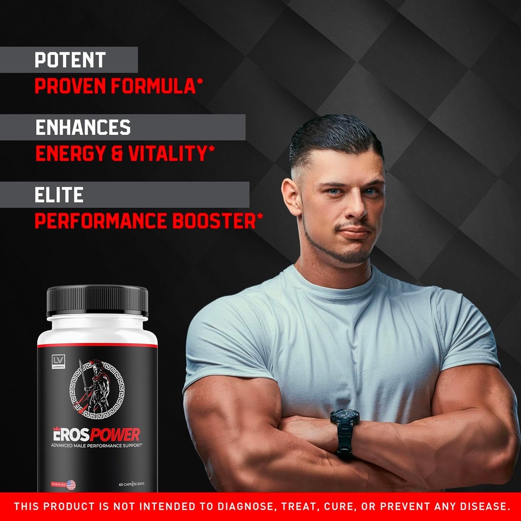 (3 Pack) Eros Power Supplement - Eros Power Supplement For Men, Eros Power, Eros Powder Supplement, ErosPower Advanced Formula, Eros Power Capsules For Men, Eros Power Pills, 180 Capsules For 3 Months 4