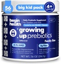 Begin Health Growing Up Prebiotics for Kids 56-Packs | Prebiotic Soluble Powder Stool Softeners and Digestive Gut Health Supplement | Ideal to Mix with Kids Daily Beverages and Soft Foods - Unflavored 2