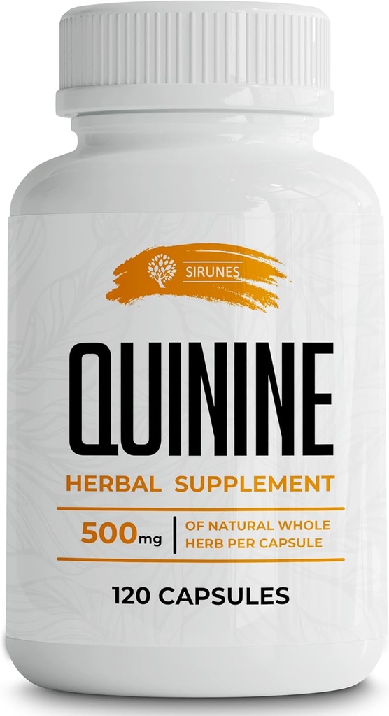 SIRUNES Leg Cramps Relief Quinine Capsules – Natural Cinchona Bark Supplement for Cramp Defense & Digestive Health – 1000mg Quinine Pills, 120 Tablets, Non-GMO, Gluten-Free 2
